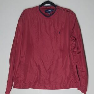 VINTAGE Polo Golf Ralph Lauren Jacket Mens M Red Shell Windbreaker 90s Preppy